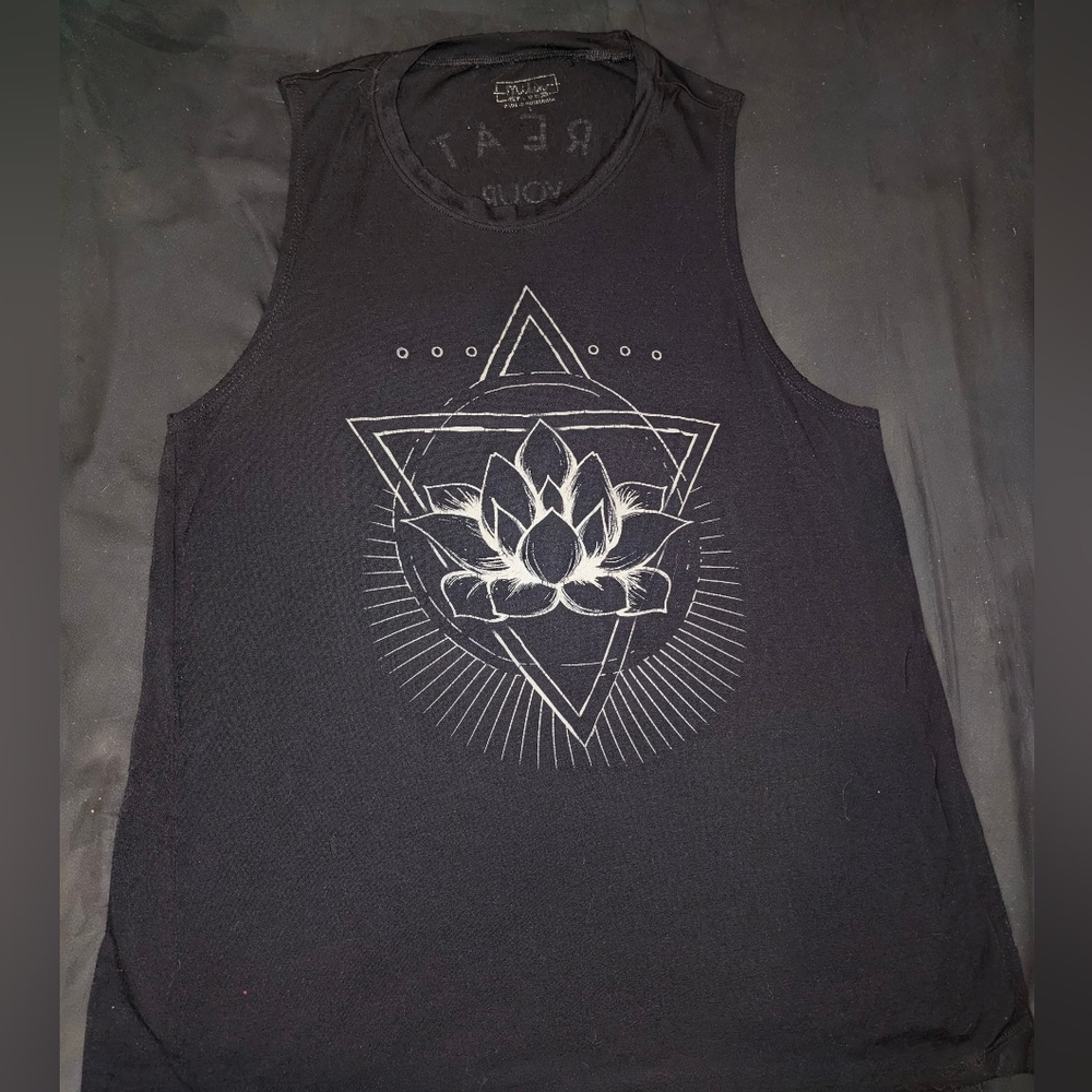 Miken Flow Women's Black Lotus Mandala Muscle Tee
